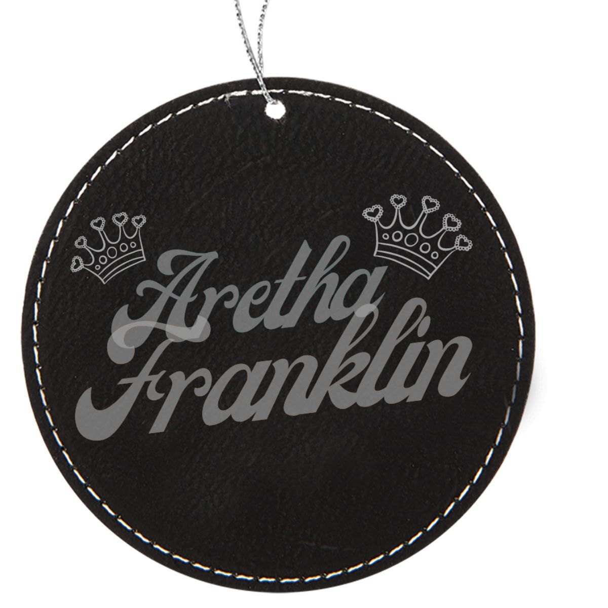 Funky Crowns Round Leatherette Ornament