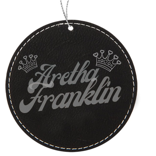 Funky Crowns Round Leatherette Ornament