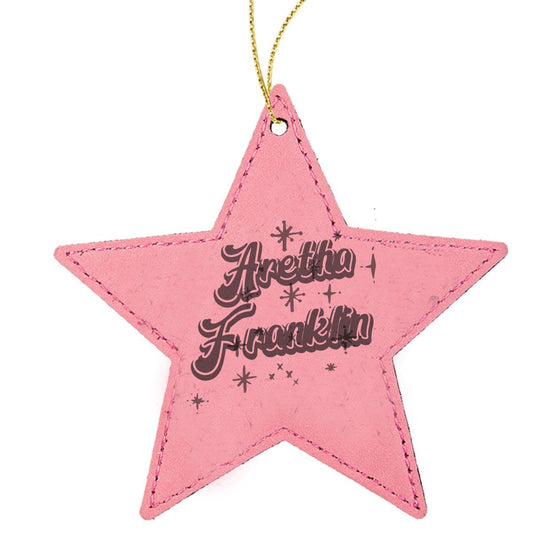 Starry Star Leatherette Ornament