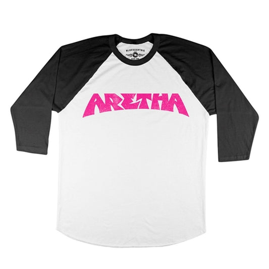 ARETHA FRANKLIN PINK BASEBALL T-SHIRT
