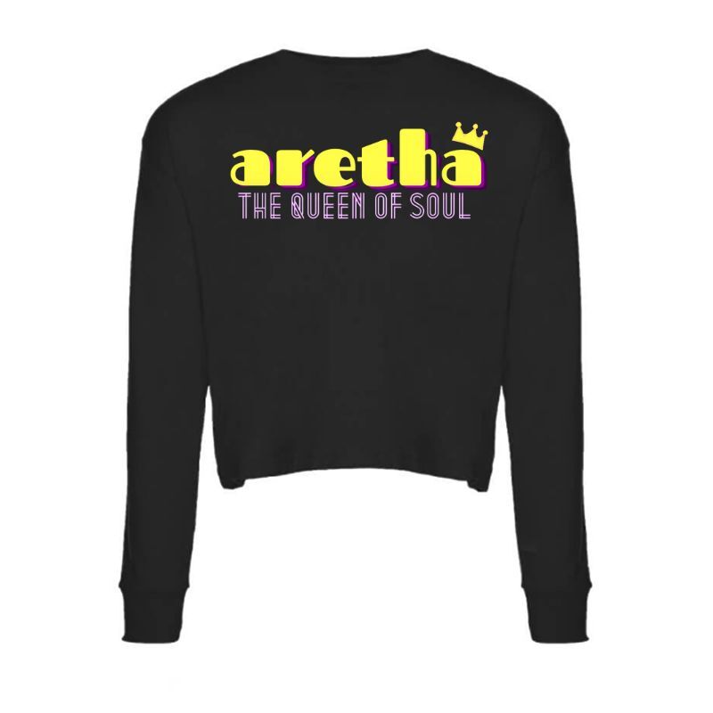 Queen Of Soul A Crown Long Sleeve Crop Top