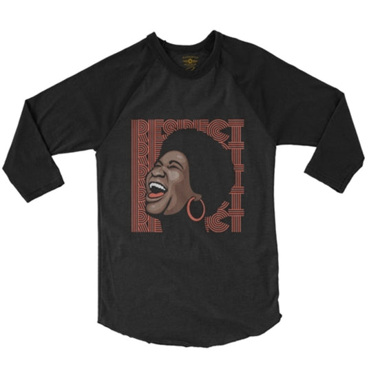 Aretha Respect Hoops Baseball T-Shirt